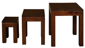 Amsterdam Nesting Table - Set of 3 (Mahogany)