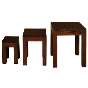 Amsterdam Nesting Table - Set of 3 (Mahogany)