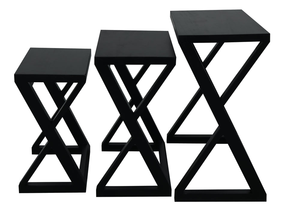 Manhattan Nesting Table - Set of 3 (Black)