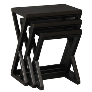 Manhattan Nesting Table - Set of 3 (Chocolate)