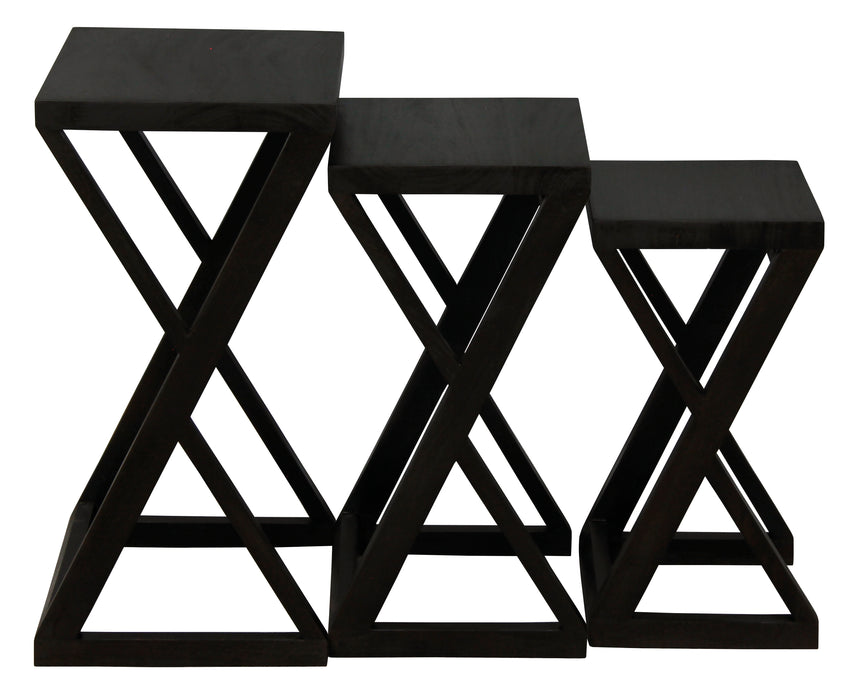 Manhattan Nesting Table - Set of 3 (Chocolate)