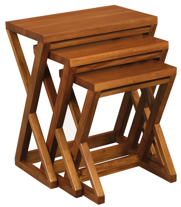 Manhattan Nesting Table - Set of 3 (Light Pecan)