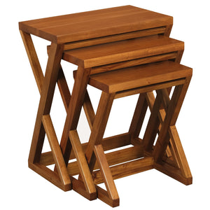 Manhattan Nesting Table - Set of 3 (Light Pecan)