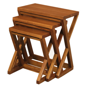 Manhattan Nesting Table - Set of 3 (Light Pecan)