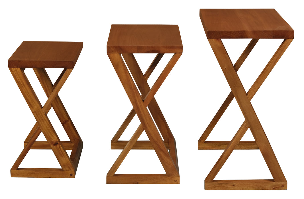 Manhattan Nesting Table - Set of 3 (Light Pecan)