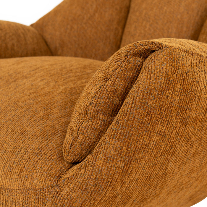 Orion Swivel Armchair - Honey Yellow