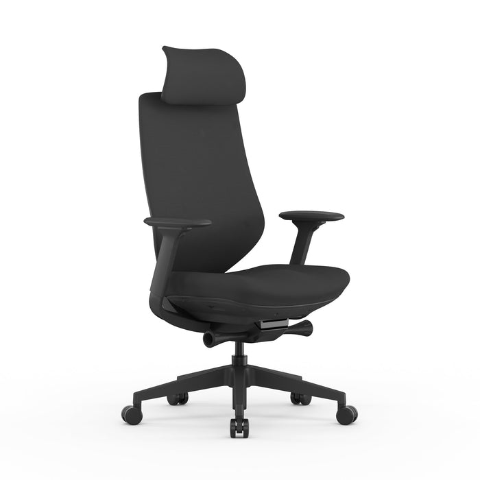 Velsan Mesh Office Chair - Full Black with Headrest
