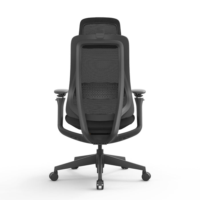 Sevanto Mesh Office Chair - Full Black with Headrest