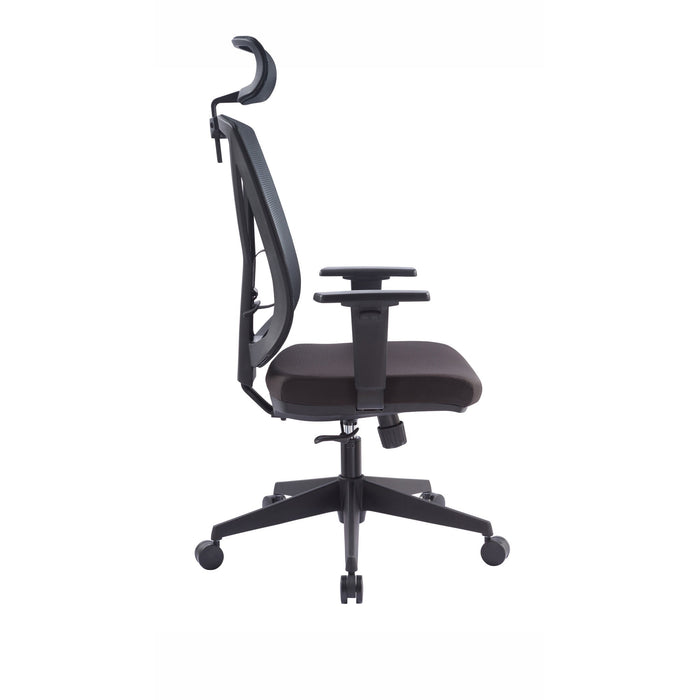 COC8256-UN Mesh Ergonomic Office Chair with Headrest - Black