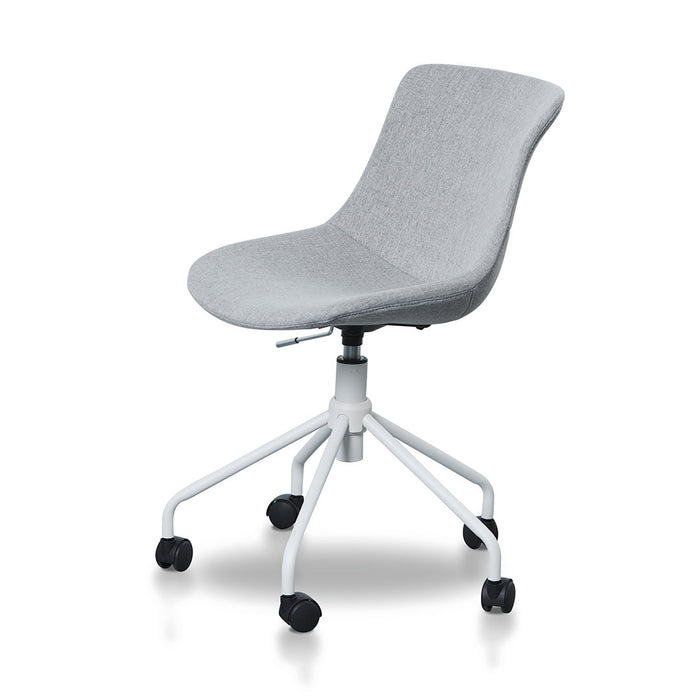 COC8502-LF Office Bar Chair - Light Grey with White Base