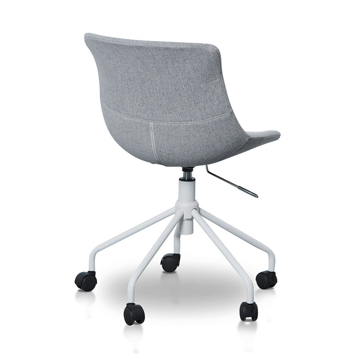 COC8502-LF Office Bar Chair - Light Grey with White Base