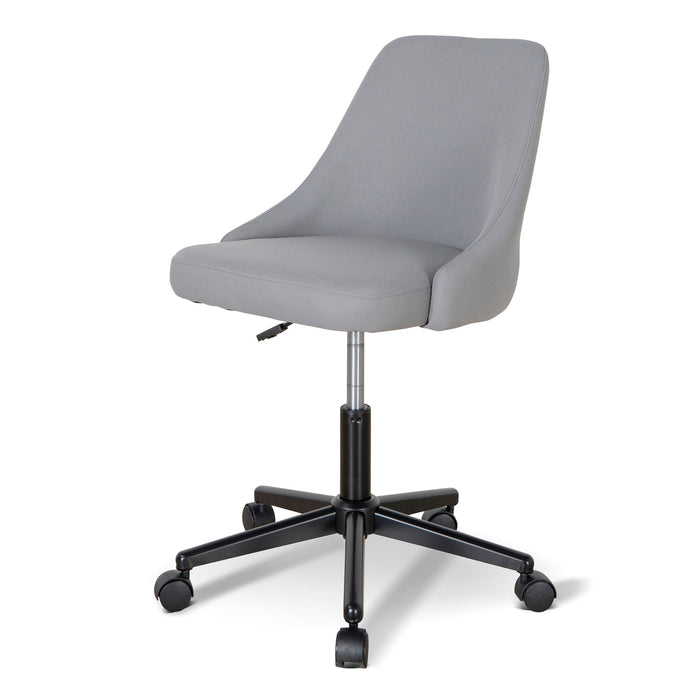 COC8963-UN Grey Fabric Office Chair - Black Base