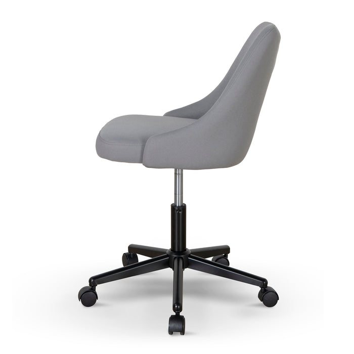 COC8963-UN Grey Fabric Office Chair - Black Base