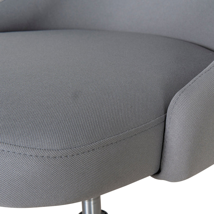 COC8963-UN Grey Fabric Office Chair - Black Base