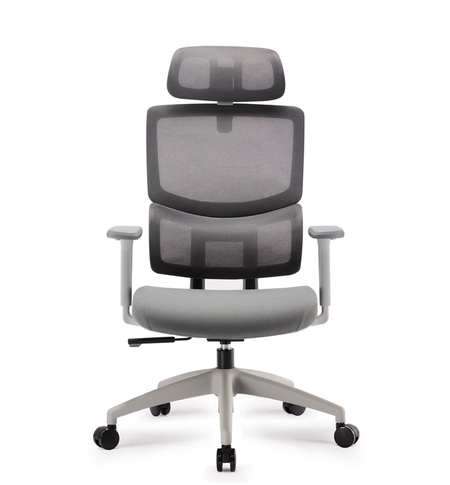 COC8964-UN Mesh Ergonomic Office Chair with Headrest - Grey