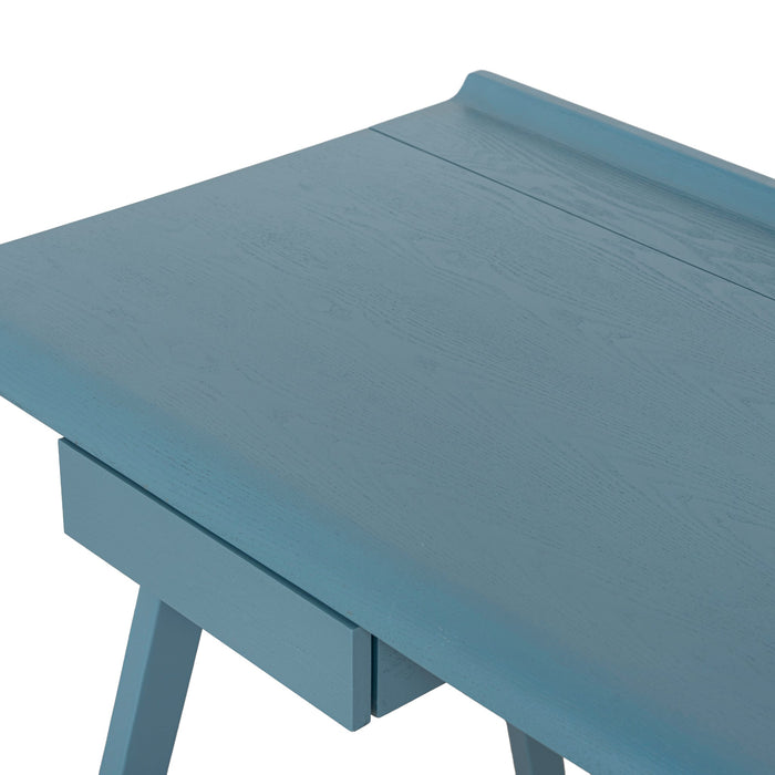 Ruban Wooden Home Office Desk - Light Blue