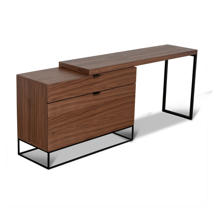 Anwen Extendable Home Office Desk - Walnut
