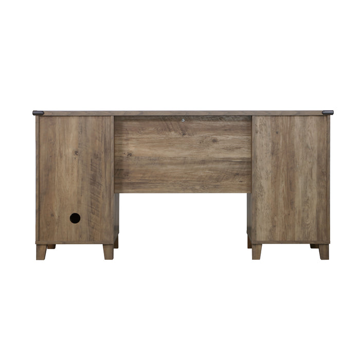 Oxford Executive Desk In Rustic Oak