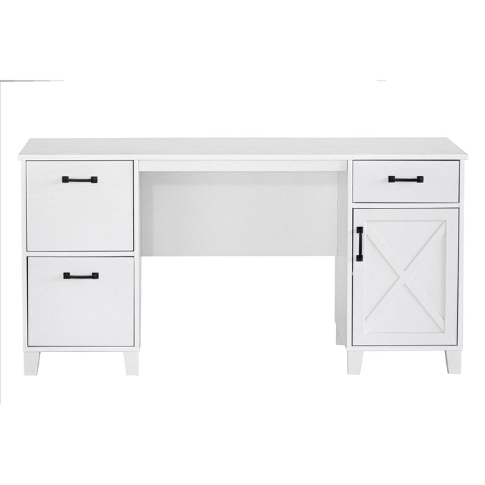 Verbena Executive Desk In White Oak