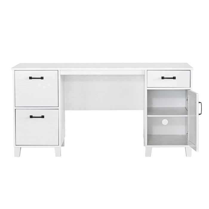 Verbena Executive Desk In White Oak