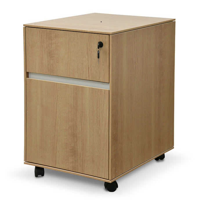 COF2431-SN 2 Drawer Mobile Pedestal - Natural