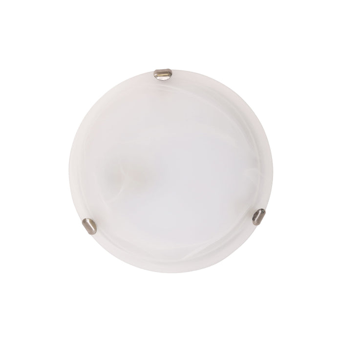 Remo 30 Brushed Chrome Oyster Ceiling Light