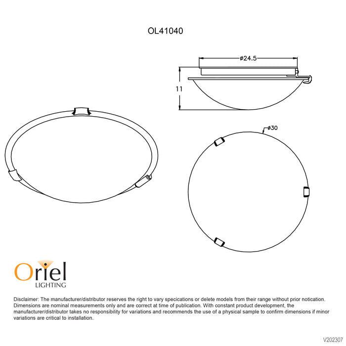 Remo 30 Gold Oyster Ceiling Light