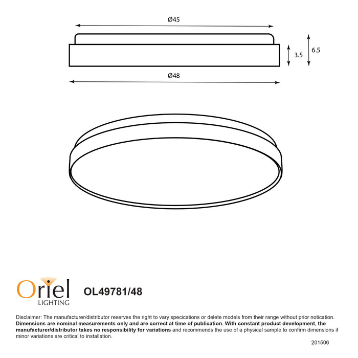 Leena.48 Black Ceiling Light