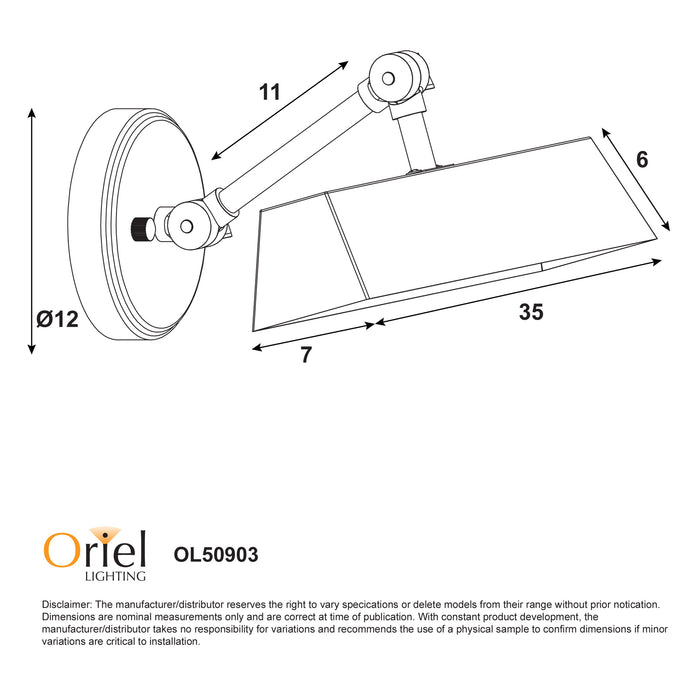 Loxby Bronze Wall Light