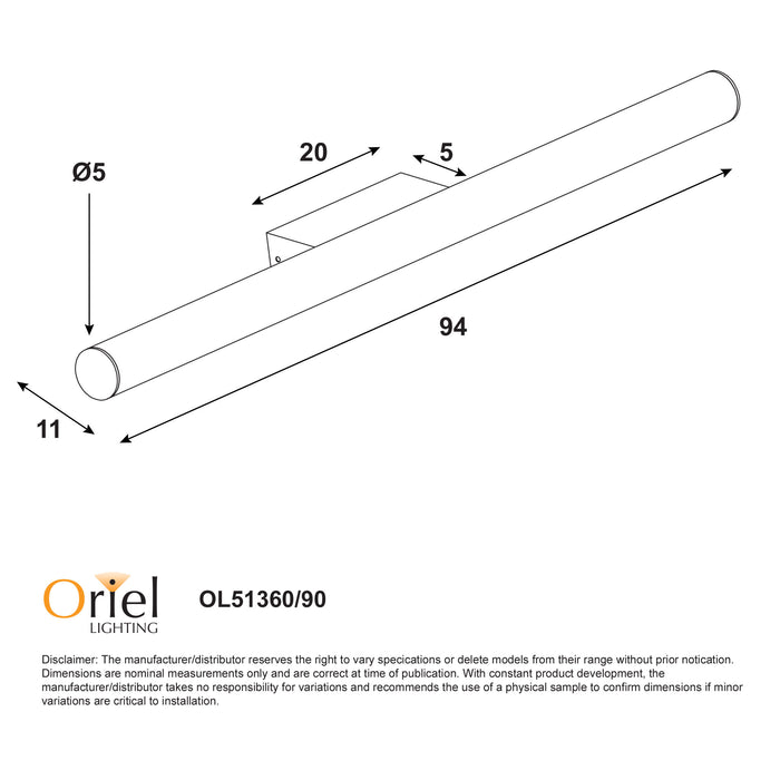 Trella.90 Chrome Wall Light