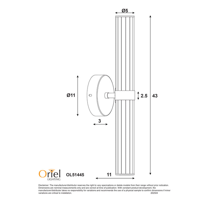 Sassy Chrome Wall Light
