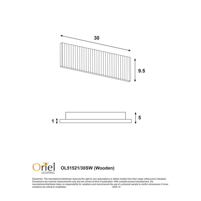 Rafter.30 Scalloped Wood Wall Light