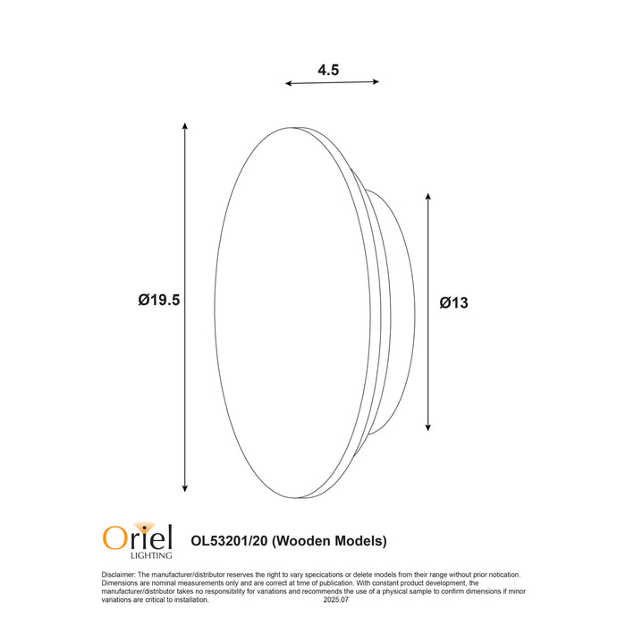 Dot.20 Scalloped Wood Wall Light