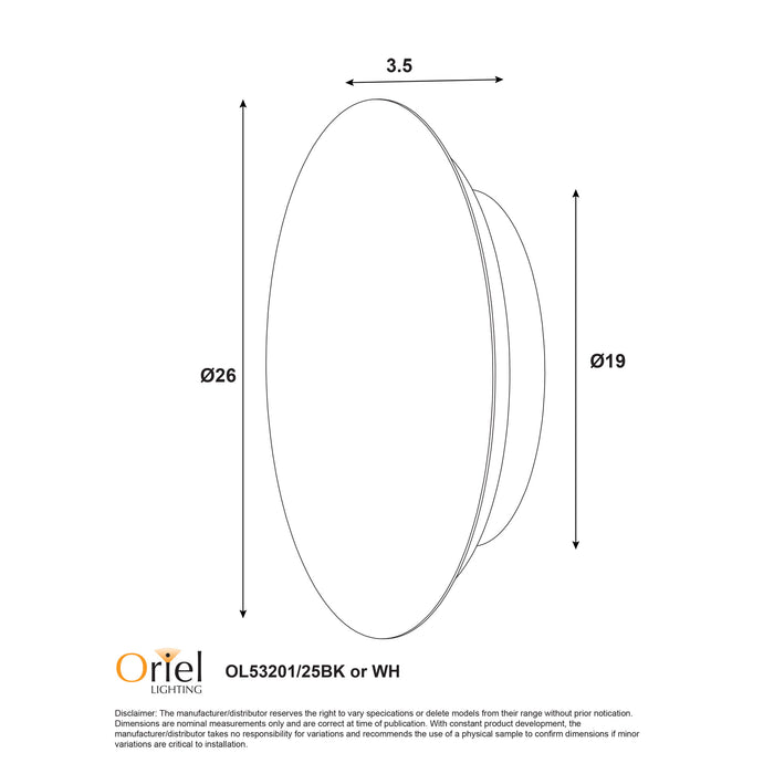 Dot.25 White Wall Light
