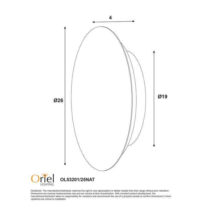 Dot.25 Natural Wood Wall Light