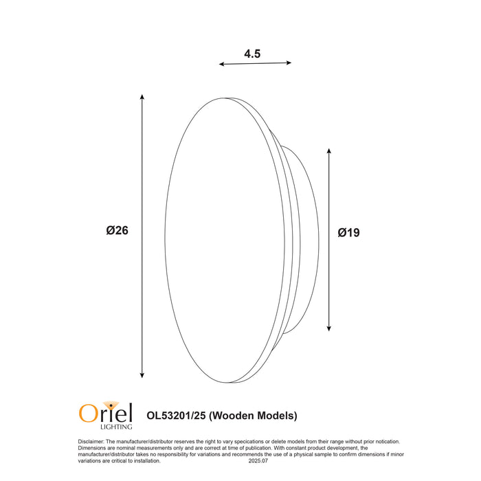 Dot.25 Scalloped Wood Wall Light