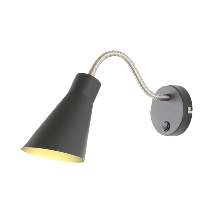 Thor Switched Black Wall Light