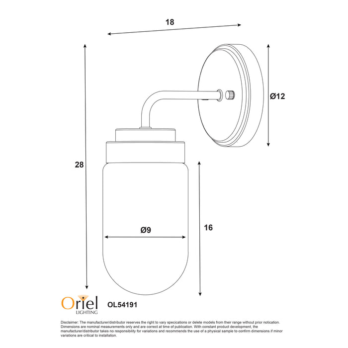 Dunburn Black Wall Light