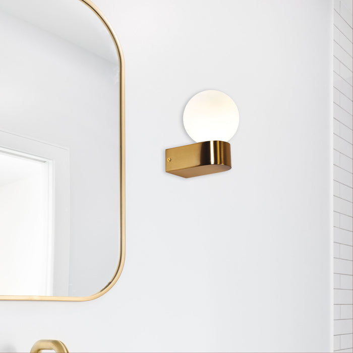 Minne Satin Brass Wall Light