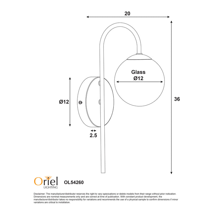 Noxe White Wall Light