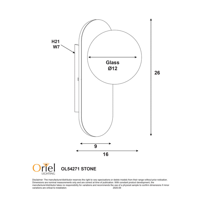 Ping G9 Travertine Wall Light