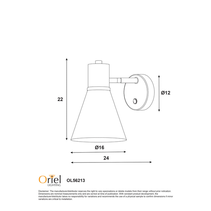 Norbert W Switch Wall Light