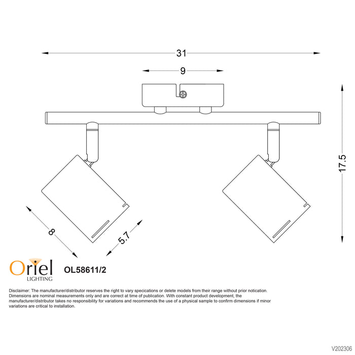 Baril 2 Light Black Spotlight