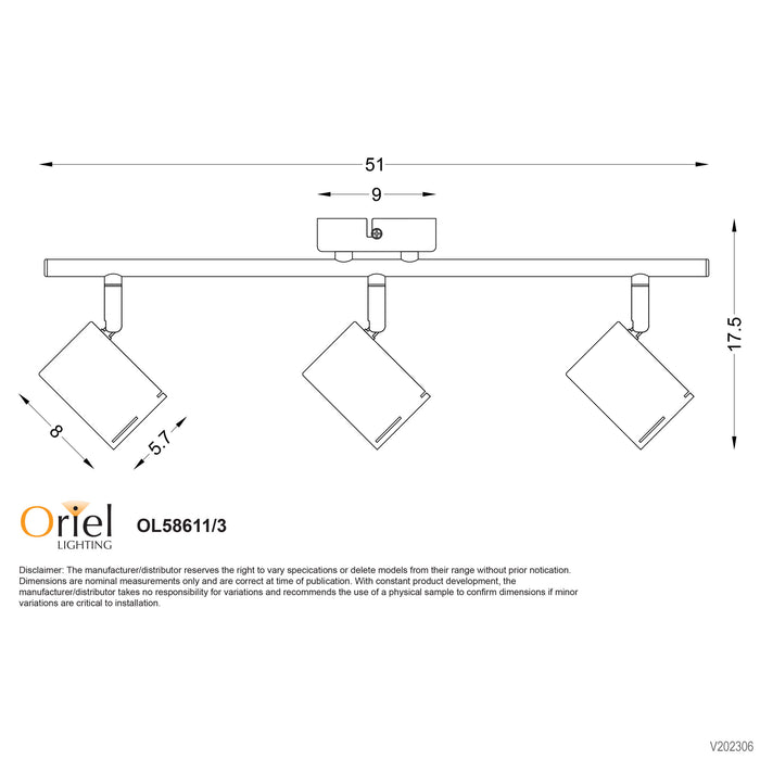 Baril 3 Light White Spotlight