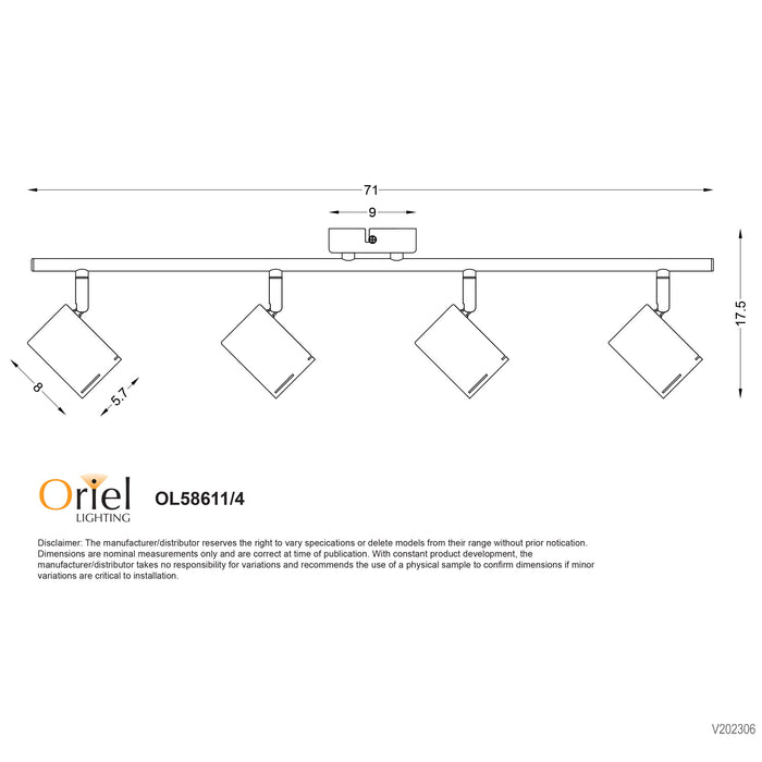 Baril 4 Light White Spotlight