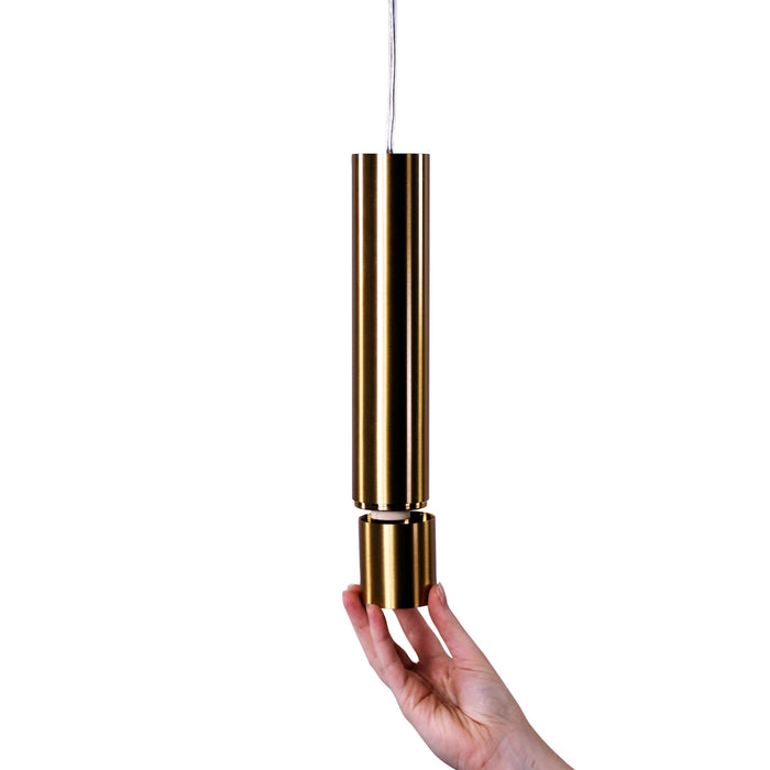 Tig Satin Brass Pendant