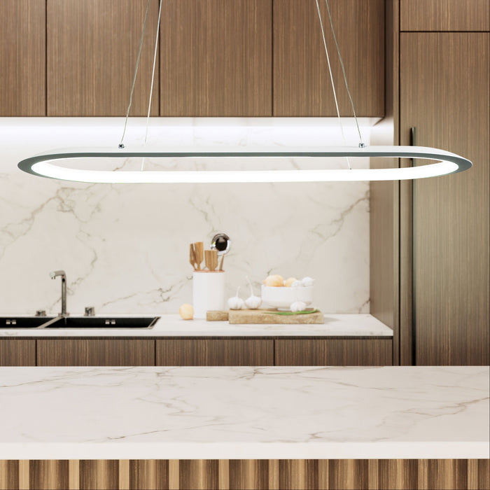 Ovale White Pendant