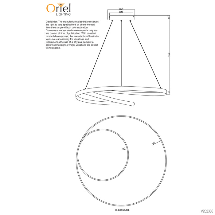 Infinity Cts White Pendant