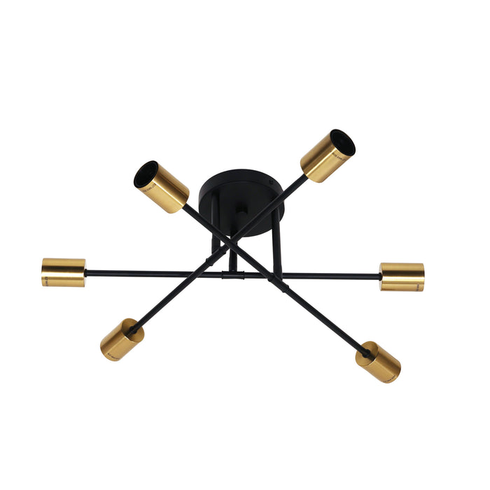 Muna.6 Black + Satin Brass Lamp