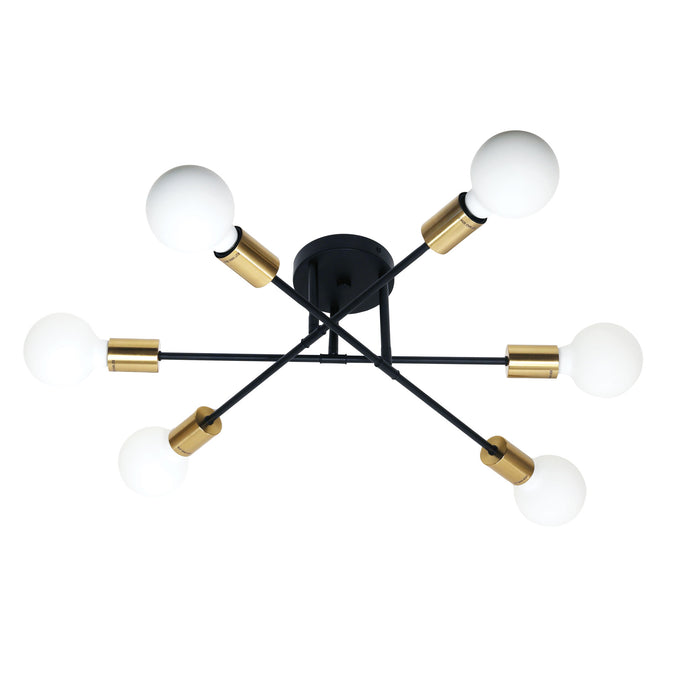 Muna.6 Black + Satin Brass Lamp